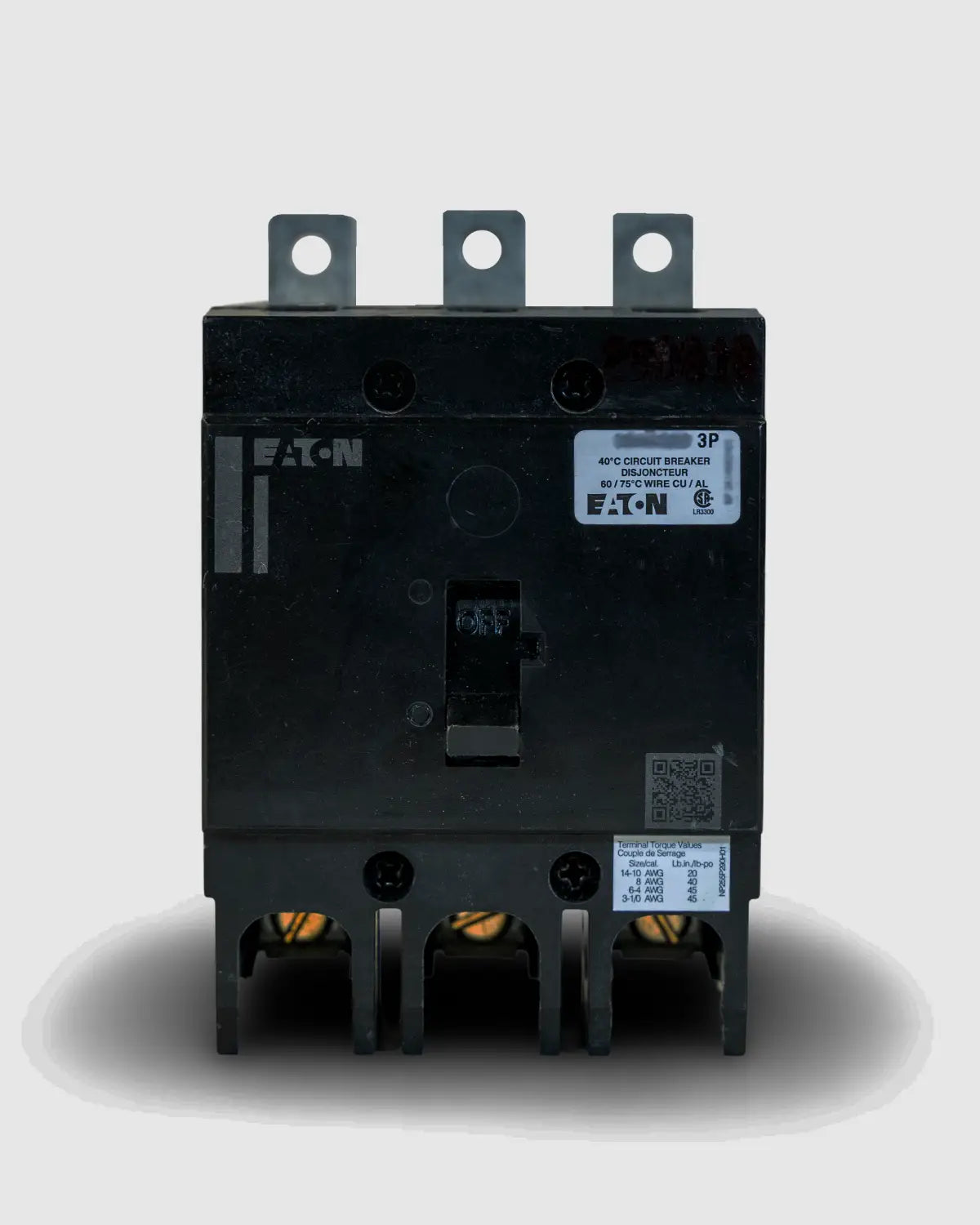 GBH3040 Circuit Breaker 3 Pole 40 Amp Eaton Cutler-Hammer